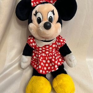 Vintage Minnie Mouse 1980's Plush Doll Walt Disney World 13"